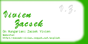 vivien zacsek business card